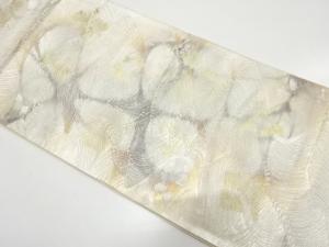 荒波に箔散らし模様織り出し　袋帯